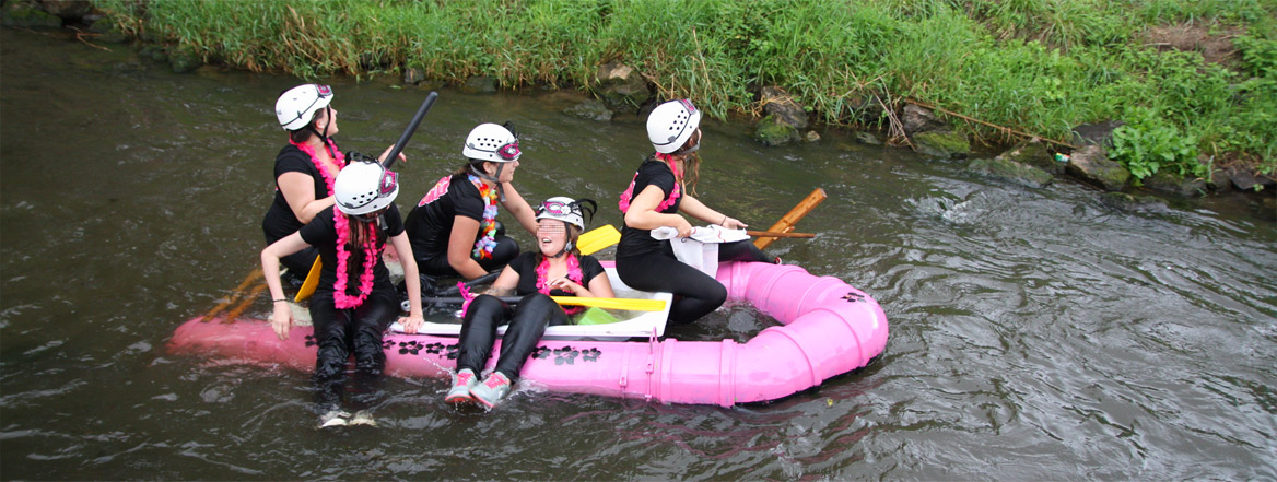 Badewannenrennen auf der Wurm
