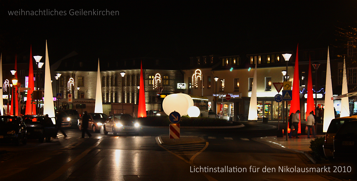 Geilenkirchen Lichtinstallation im Jahr 2010