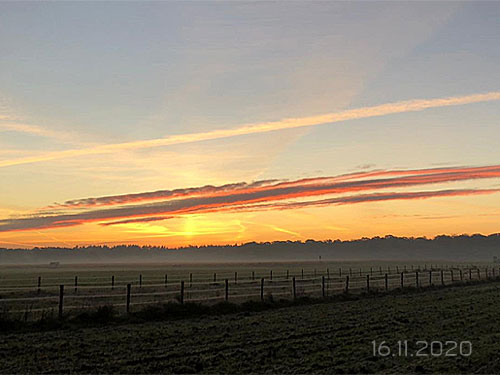 Wolkenformation Geilenkirchen Morgenrot