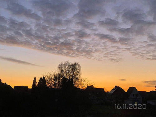 Wolkenformation Geilenkirchen Morgenrot