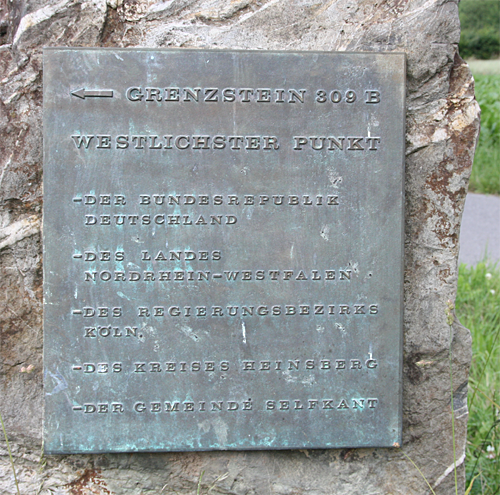 Geilenkirchen Westlichster Grenzstein Deutschlands