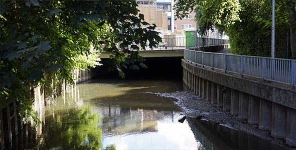Überbauung der Wurm in Geilenkirchen