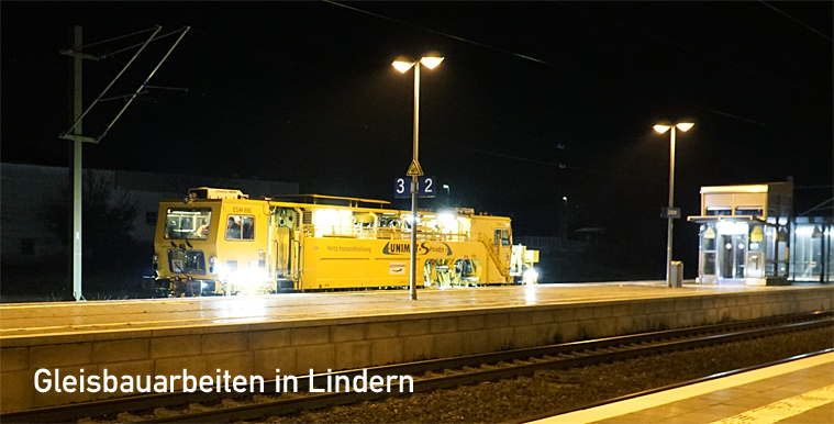 Gleisbauarbeiten Lindern