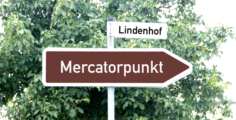 Mercatorpunkt Denkmal Konfluenzpunkt