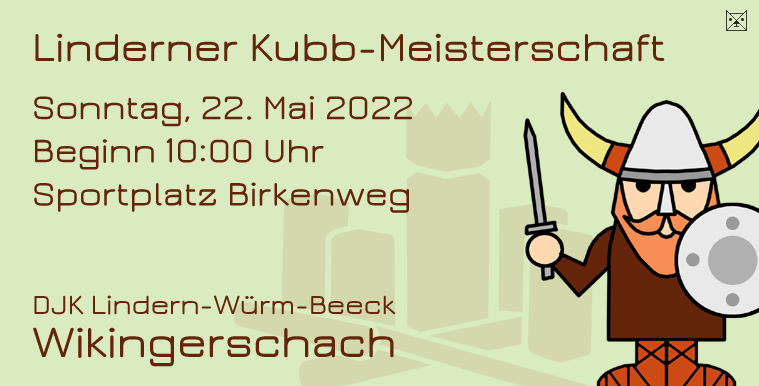 Linderner Kubb-Meisterschaft am Sonntag, 22. Mai 2022