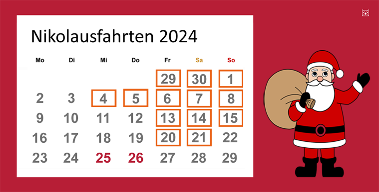 Nikolausfahrten mit der Selfkantbahn