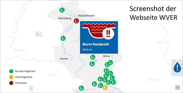 Geilenkirchen Hochwasser der Wurm