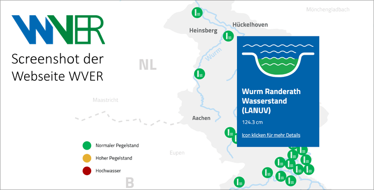 Geilenkirchen Pegelstand der Wurm