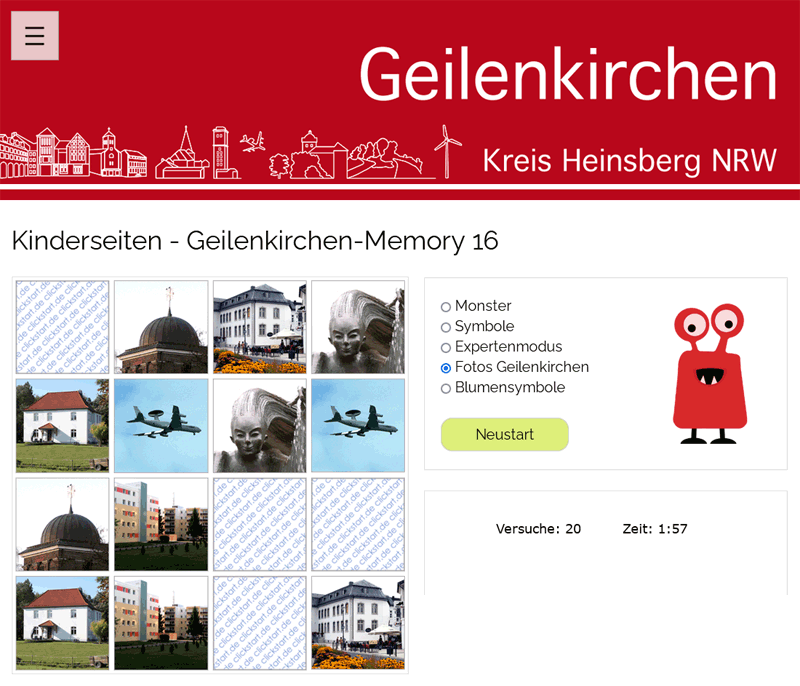Screenshot Notfallnumern Geilenkirchen
