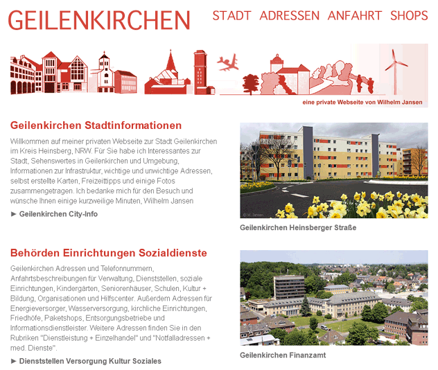 Screenshot Webseite Geilenkirchen