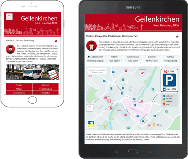 Screenshot Webseite Geilenkirchen