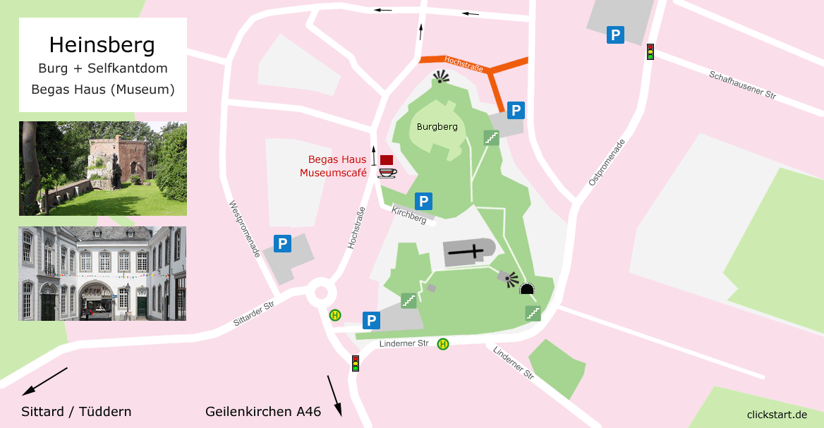 Karte Begas Haus SAMOCCA Burgruine Heinsberg