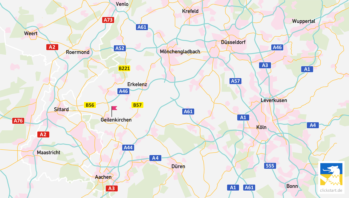 Karte Fernstraßen Anfahrt Geilenkirchen Kreis Heinsberg Karte Fernstraßen Anfahrt Geilenkirchen Kreis Heinsberg
