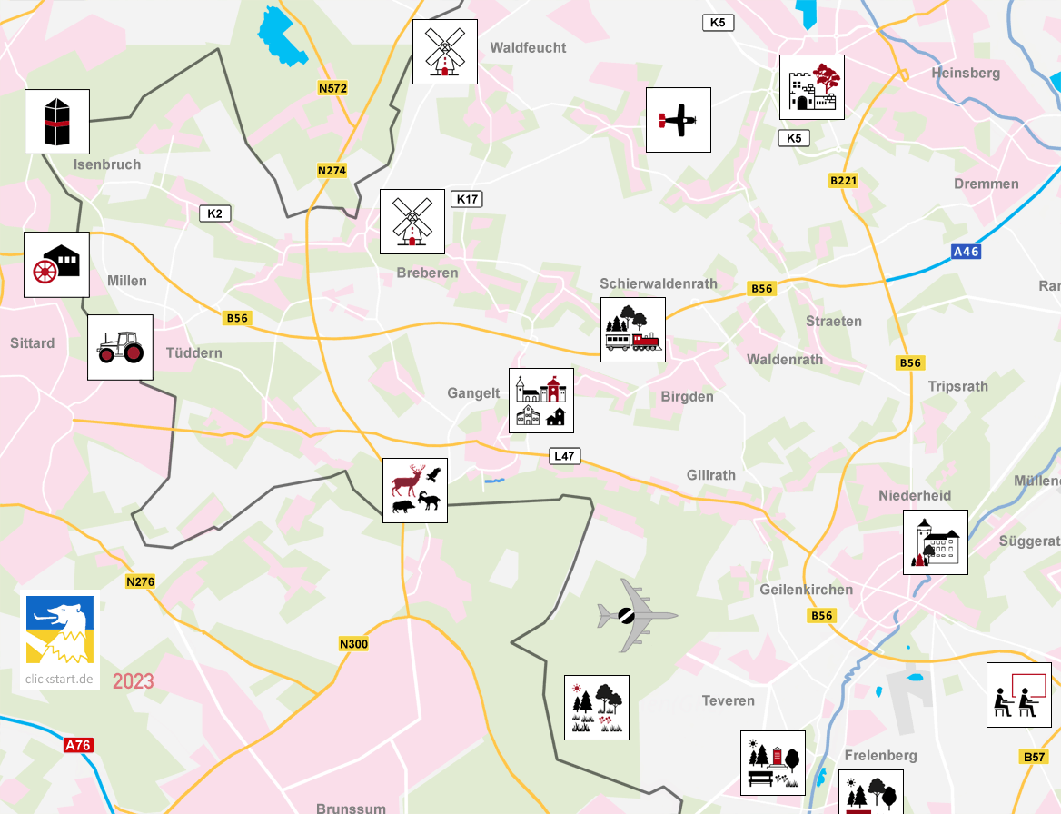Ausflugsziele Gangelt Karte