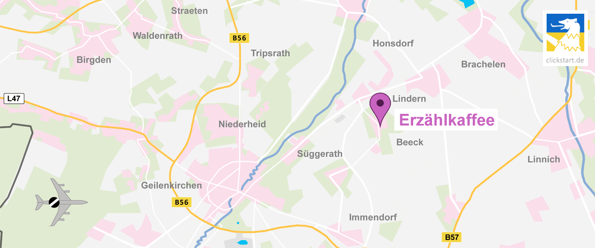 Anfahrt zum Bauern- und Erzählkaffee