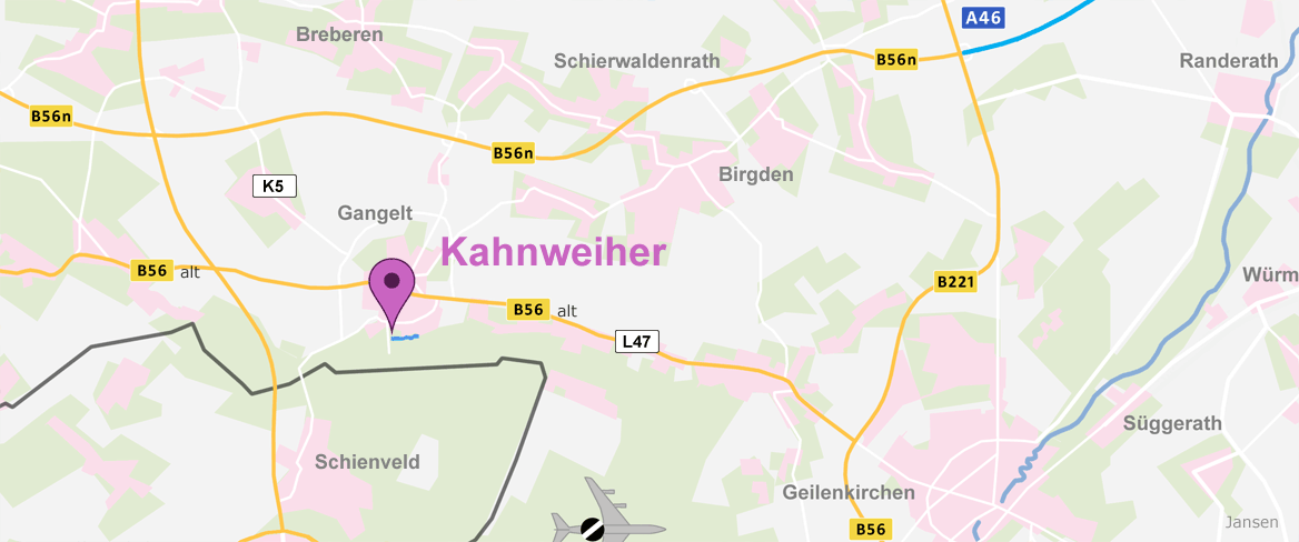 Anfahrt Karte Kahnweiher Gangelt
