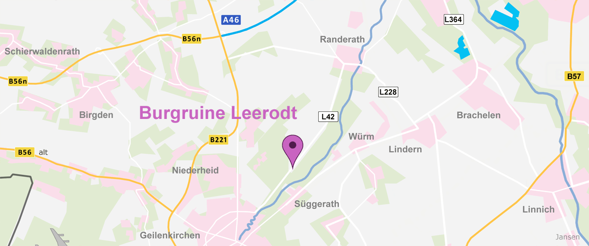 Anfahrt Karte Burgruine Leerodt