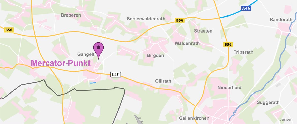 Anfahrt Karte Historischer Stadtkern Gangelt