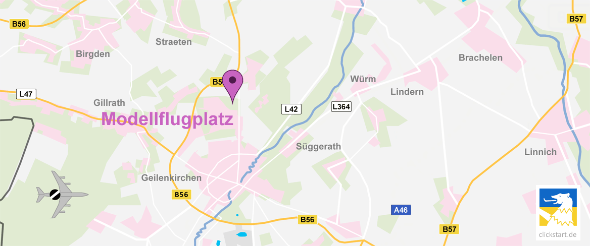 Modellflug-Club Ikarus Geilenkirchen Anfahrt Karte