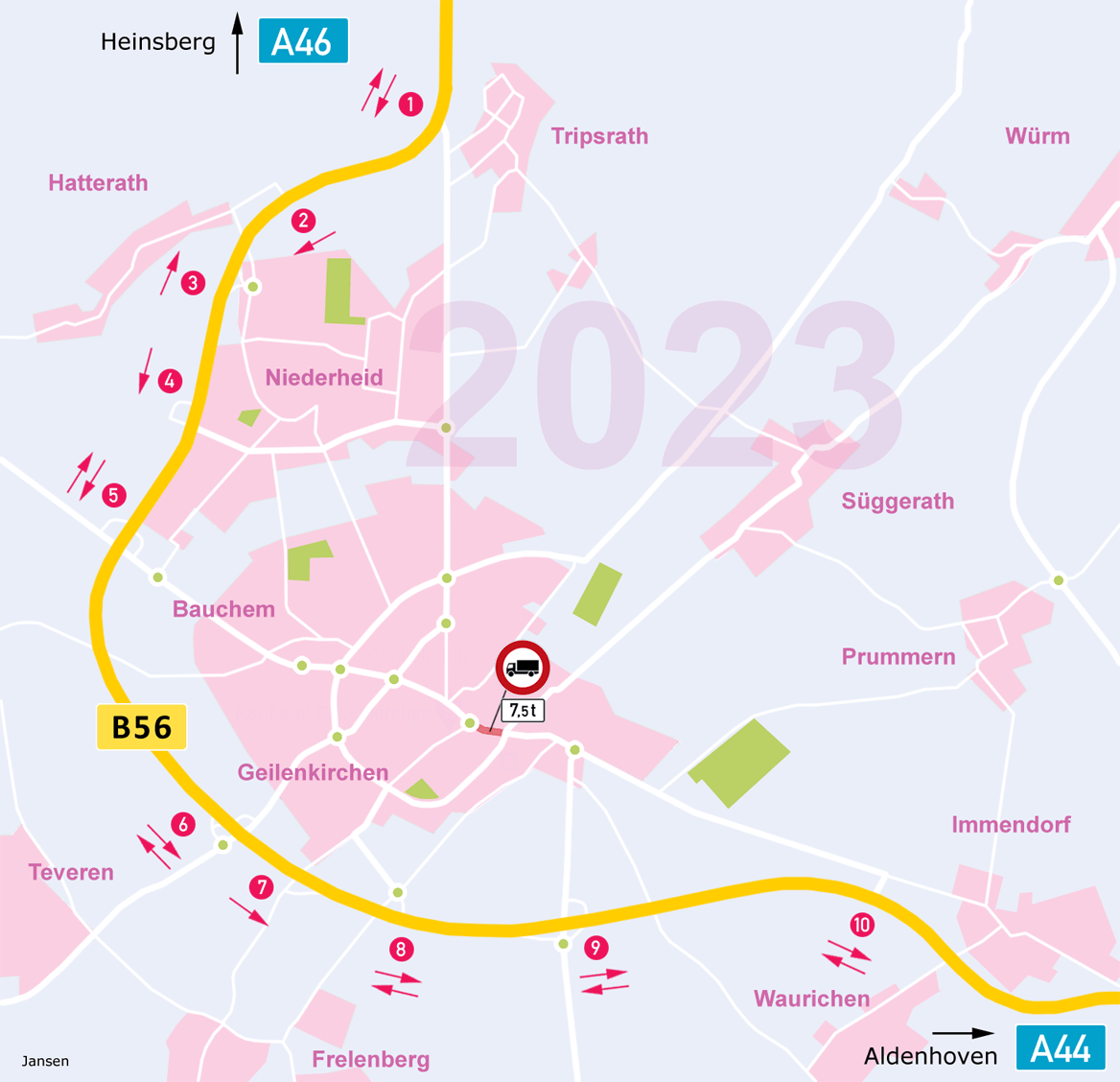 Umgehungsstraße Geilenkirchen Zufahrt B56