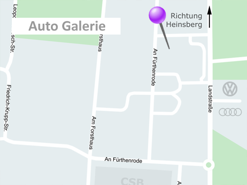Anfahrtskarte Autogalerie Herzog