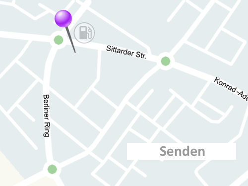 Anfahrtskarte Autohaus Senden