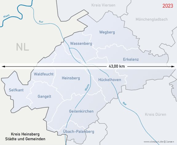 Ausdehnung Kreis Heinsberg