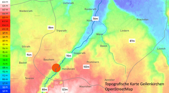 Landschaftsbild Wasserläufe Geilenkirchen Wurm Rur