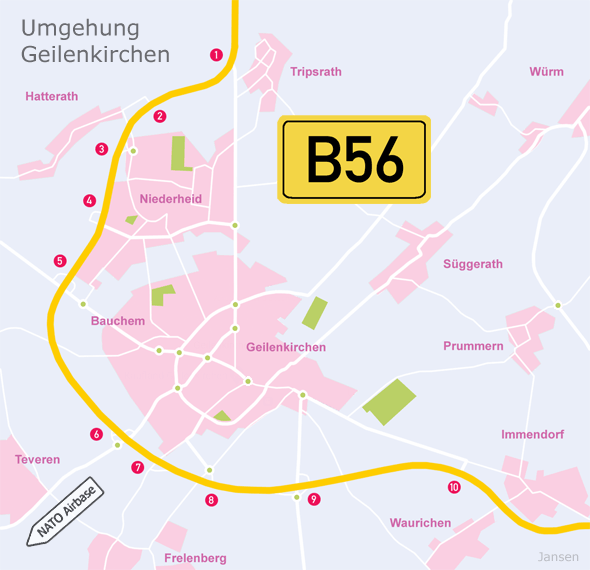 Karte Umgehungsstraße Geilenkirchen