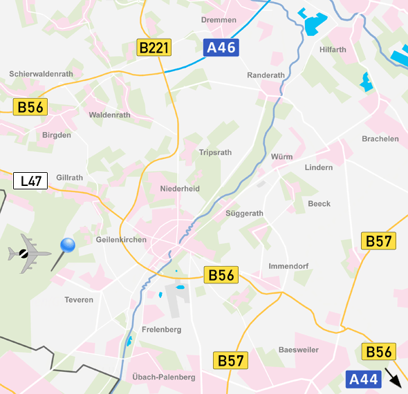 Karte Lage NATO-Airbase Geilenkirchen