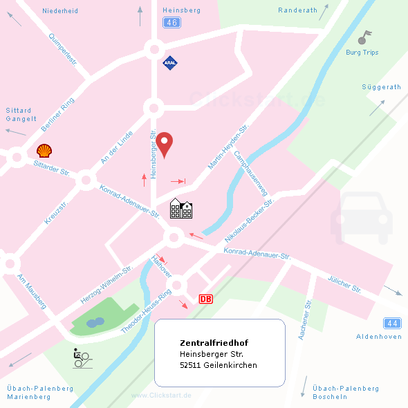 Karte Friedhof Geilenkirchen