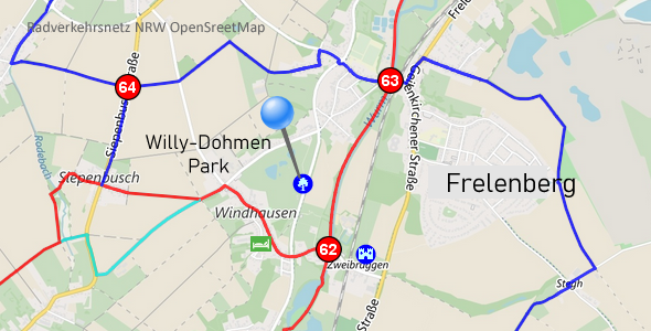 Radverkehrsnetz NRW Knotenpunkt 62