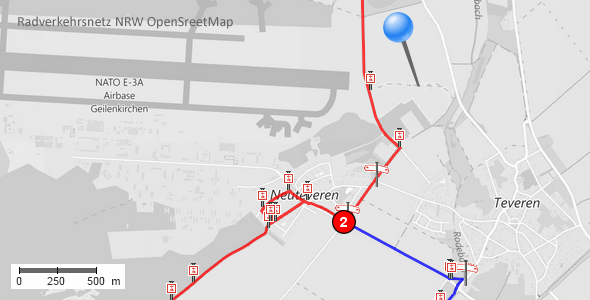 Spotter NATO Airvase Radverkehrsnetz NRW Knotenpunkt