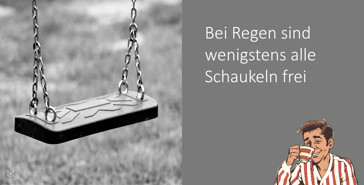 Regenwetter Spielplatz