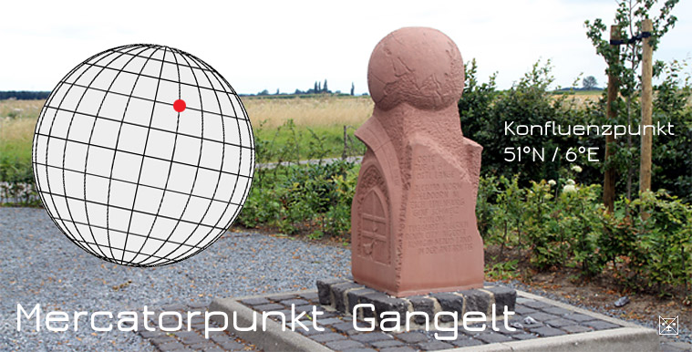 Mercatorpunkt Denkmal Konfluenzpunkt