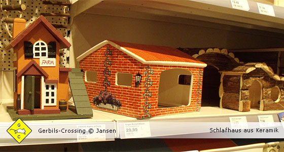 Rennmaus Schlafhaus aus dem Zooladen