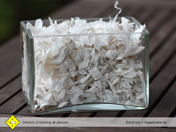 Rennmaus Terrarium Einstreu Papierflocken
