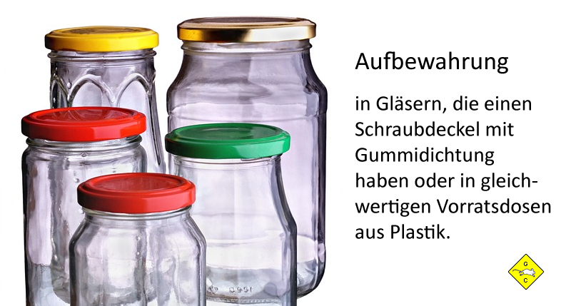 Rennmausfutter Aufbewahrung
