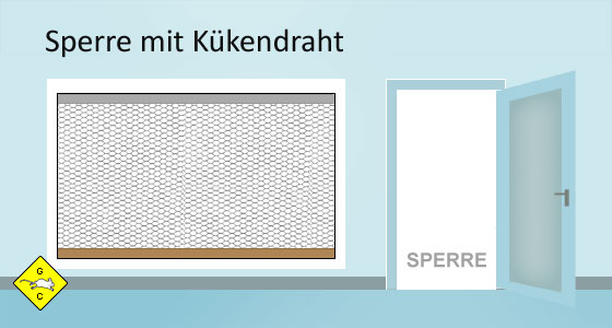 Rennmaus Sperrgitter herstellen Kükendraht
