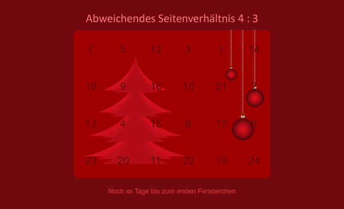 Online-Adventskalender Vorlage