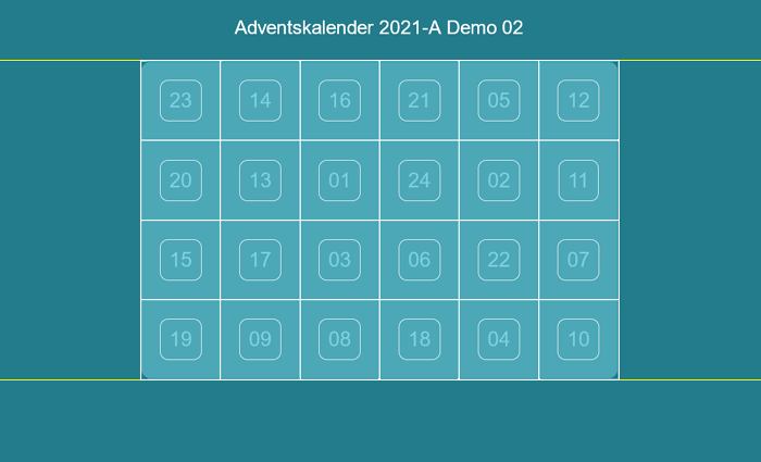 Online-Adventskalender Vorlage