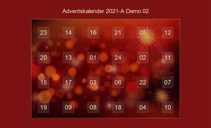 Online-Adventskalender Vorlage
