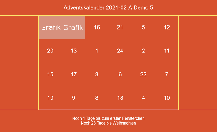 Online-Adventskalender Vorlage