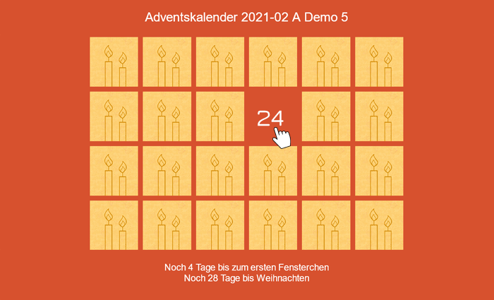 Online-Adventskalender Vorlage