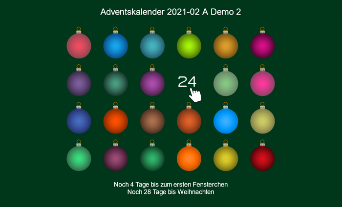 Online-Adventskalender Vorlage