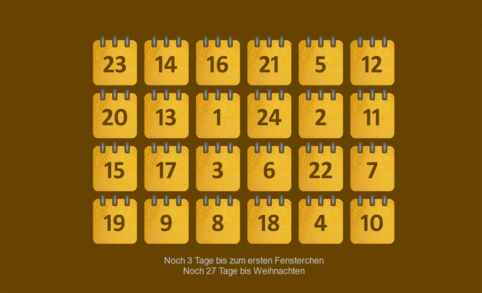 Online-Adventskalender Vorlage