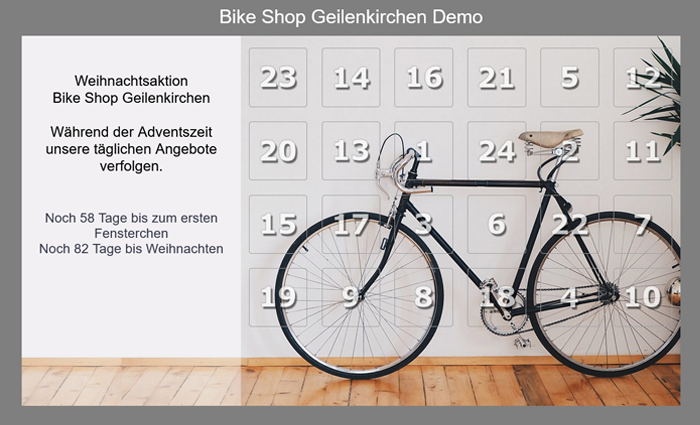 Online-Adventskalender Vorlage