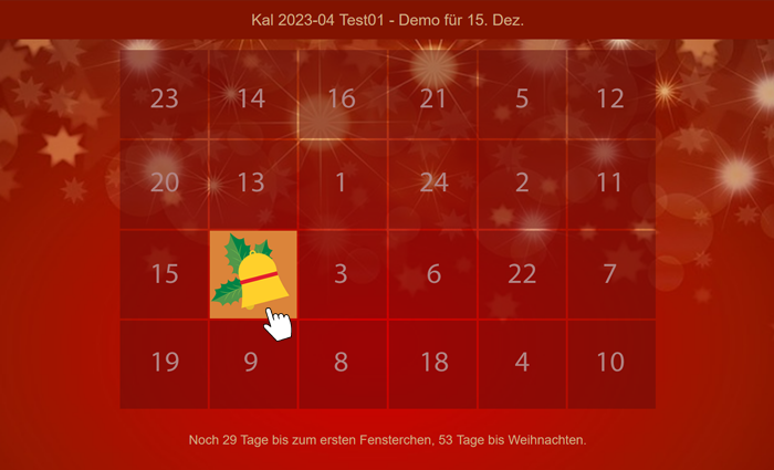 Online-Adventskalender Vorlage