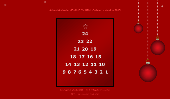 Adventskalender Vorlage 05