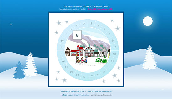 Adventskalender Vorlage 12
